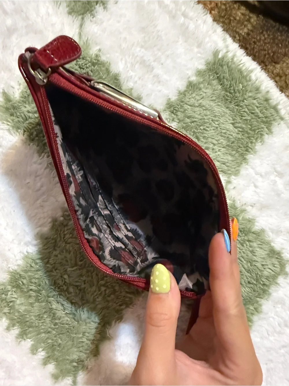 Miche Red Patent Wristlet Clutch with Detachable Strap